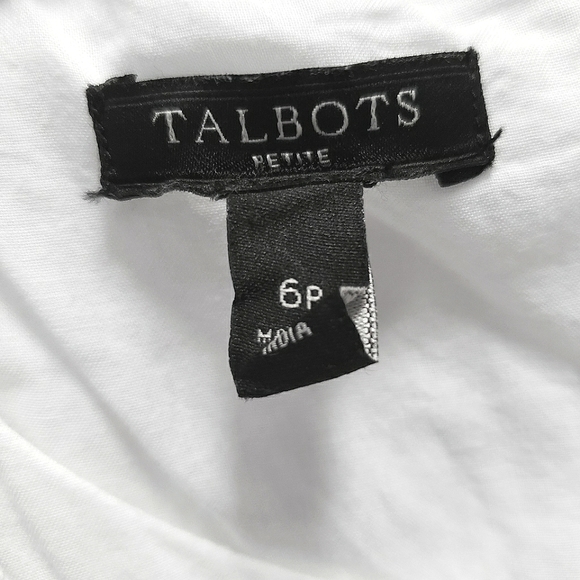 NEW Talbots Embroidered Eyelet Sheath Sleeveless White Dress sz 6P - Picture 14 of 16